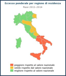 obesità per regione